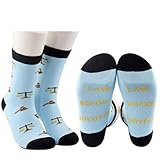 POFULL 2 Paar Socken für Anwalt Schule Student Anwalt Geschenk Schule Überlebender Socken - Blau - M