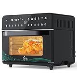 ICETEK Heißluftfritteusen xxxl 25L, Airfryer, Backofen, 12 voreingestellte,Multifunktionaler All-In-One-Luftfritteuse, LED-Touchscreen einfach zu bedienen,Backen, B