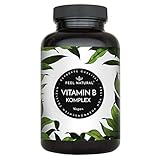 Vitamin B Komplex Kapseln - Mit 500 µg Vitamin B12 pro Tagesdosis - Besonders hochdosiert (10x) - 180 vegane Kapseln im 6 Monatsvorrat. Mit bio-aktiven Vitamin B-Formen - in Deutschland p