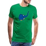 Spreadshirt Die Sendung Mit Der Maus Kleiner Elefant Spielt Männer Premium T-Shirt, XXL, Kelly G