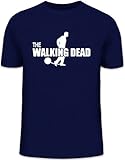 Shirtstreet24, JGA 55 - The Walking Dead, Junggesellenabschied Herren T-Shirt Fun Shirt Funshirt, Größe: L,dunkelb