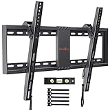 TV Wandhalterung, Neigbare TV Halterung für meisten 37-82 Zoll LED, LCD, OLED, Flach & Curved Fernseher bis zu 60 kg, max.VESA 600x400 mm, Wasserwaage, Kabelb