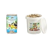 Dehner Natura Wildvogelfutter, Streufutter, 20 kg & Natura Wildvogelfutter, Insekten-Knödel, ohne Netz, 100 Stück (10 kg)