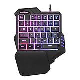 Keyboards RGB Einhändig Tastatur und Maus Combo 35 Tasten Mini Gaming Tastatur Ergonomische Game-Controller für PC. Zum PS4. Xbox G