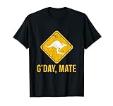 G'Day Mate Holiday Down Under Australian Lustiges Känguru-Schild T-S
