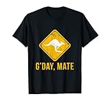 G'Day Mate Holiday Down Under Australian Lustiges Känguru-Schild T-S