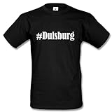 T-Shirt #Duisburg Größe 4XL Farbe Schwarz Druck W