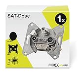 maxx.onLine 3loch SAT-Dose 0,5–2400 MHz, unicable tauglich, Enddose, Antennendose, Aufputz & Unterputz, DC Pass, Class A, DVB-C, DVB-S/S2, DVB-T/T2