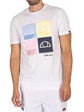 ellesse Herren Würfel T-Shirt, Weiß, XL