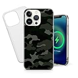 Camo Schutzhülle für iPhone 5/5S/SE 2018 - Design 2 - Armee Geschenk - Camouflage Handyhülle - Hunter Clear TPU Cover für iPhone 5/5S/SE