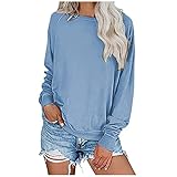 Weihnachten Kleidung Damen Pullover Xmas Damen Long Shirts one Shoulder Shirt tie dye Carmenbluse Damen Sommer Pullover lang Damen anftfh lila top