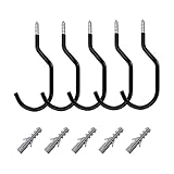 YUYAOYAO 5 Pack Heavy Duty Bike Storage Garage Haken Set,Keller Werkzeug Shop Wand-und Deckenhalterung Fahrrad Hang G