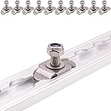 10 Stück 15 mm V2A Edelstahl Schraubfitting Airlineschiene Fitting Zurrschienen Endbeschlag Endfitting Endbeschläg