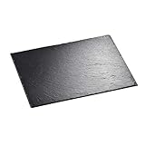 MALACASA, Serie Nature.Slate, 1-teilig Set Schieferplatte Käseplatte 40 x 30 cm 16 Zoll Schiefer Servierplatte Buffetp