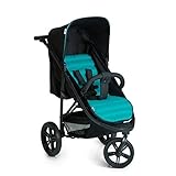 Hauck Dreirad Buggy Rapid 3 / für Babys und Kinder ab Geburt / Belastbar bis 25 kg / Schnell Faltbar / Höhenverstellbar / mit Liegeposition / Große Räder / Einkaufskorb / Schwarz Türk