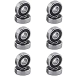 Tomedeks 608 ZZ Kugellager, 12er Pack 8 mm x 22 mm x 7 mm Metall doppelt geschirmte Miniatur Rillenkugellager, geeignet für Skateboard Inline Sk