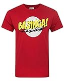 The Big Bang Theory Herren Bazinga T-Shirt, rot, M