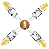 Wowatt LED G4 12V Warmweiss 2W 220lm 2800K 4er Lampe Birne, 12V AC/DC G4 LED Leuchtmittel Birnen, Hochleistungs-COB-Chip, 107D Kapazitanz, 360° Abstrahlwinkel Ersetzt 20W Halogenlampe, Super M