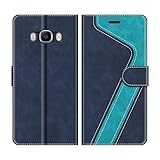 MOBESV Handyhülle für Samsung Galaxy J7 2016 Hülle Leder, Samsung Galaxy J7 2016 Klapphülle Handytasche Case für Samsung Galaxy J7 2016 Handy Hüllen, Modisch B