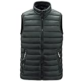 Daunenweste für Herren, Winter, Herren, Daunenweste, Jugendliche, lose Kleidung, Weste, Herrengröße, armee-grün, M