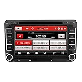 Car In Dash Stereo Head Unit kompatibel für Golf VW Skoda Seat, 7 Zoll Touchscreen Navigation mit Bluetooth Unterstützung Radio DAB+ mit Rückfahrkamera, Kartenk