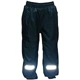 Outburst - Jungen Regenhose Matschhose Skihose Fleecefutter wasserundurchlässig, dunkelblau, Größe 104