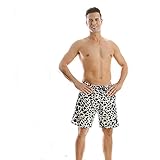 OADOBKICE Shorts Sommer Chino Outdoor Hose Mit Praktischen Taschen Lange Shorts Mann Schnelltrocknende Sportshorts Shorts Core with Brief Hose Workwear Shorts Hose 2086 Mit Tasche Leopard 152