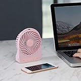 AG Tragbarer Mini-USB-Tischventilator Wiederaufladbarer Tischventilator Kleiner Tischventilator mit 3 Windgeschwindigkeiten für Zuhause, Büro und im F