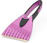 AUPROTEC Eiskratzer mit Messingklinge - 2K Eisschaber mit integriertem rutschfestem Softgriff - pink