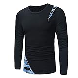 QWERD Poloshirts Herren Langarm Polohemd Baumwolle Golf T-Shirt Frühling Herbst Männer Poloshirt Langarm Stehkragen mit Knopfleiste Regular Fit Polyester Elegante Schwarz Polohemd Top