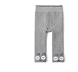 Tipkits Baby-Strumpfhose für Mädchen und Kleinkinder, weich, dehnbar, für 0-4 Jahre, dicke Baumwolle, weich und warm, für den Winter, grau, 2-4 J