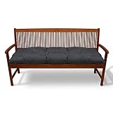 Beautissu Bankauflage Flair BK - Sitzkissen für Gartenbank - Polster Auflage Outdoor - Bankpolster Auflage für Sitzbank & Hollywoodschaukel - ca. 100x50x10 cm - Graphitg