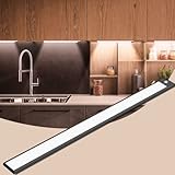 Unterbauleuchte Küche Led, YEELIGHT LED Sensor Licht Schrankleuchten, LED Schrankbeleuchtung mit Bewegungsmelder, Wiederaufladbar Schranklicht, 4000K LED Küchenleuchte für Küche,Kleiderschrank, 60