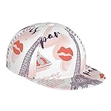 GCDD Flat Bill Baseball Cap 3D Paris Eiffelturm Kisses Hearts Adjustable Snapback Flat Brim Caps Classic Dad Hat Trucker Hüte für Herren Damen Schw