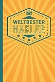 Weltbester Makler: blanko Notizbuch | Journal | To Do Liste für Makler und Maklerinnen - über 100 linierte Seiten mit viel Platz für Notizen - Tolle Geschenkidee als Dankeschö