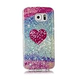 Karomenic Silikon Hülle kompatibel mit Samsung Galaxy S6 Edge Ultra Slim Dünn Schutzhülle Marmor Muster Weiche TPU Handyhülle Stoßfest Kratzfest Stoßfest Bumper Cover Schutz Tasche Schale,#7