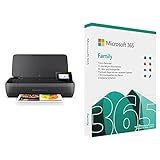HP Officejet 250 mobiler Multifunktionsdrucker (Drucker Scanner, Kopierer, WLAN, HP e + Microsoft Office 365 Family | Box