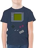 Up to Date Kind - Gameboy - 152 (12/13 Jahre) - Dunkelblau Meliert - 90er Jahre Tshirt Kinder - F130K - Kinder Tshirts und T-Shirt für Jung