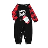 Dasongff Weihnachten Schlafanzug Familien Weihnachten Pyjama Set Langarm Zweiteiliger Set Christmas Sleepwear Homewear Schlafanzüge Overall Hausanzug Nachthemd Pyjama Nachtwäsche für F
