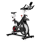 Heimtrainer Fahrrad Indoor, Speedbike mit Magnetwiderstand, Ergometer mit LCD-Anzeige, Tabletshalter Getränkehalter 2 in 1, Fitnessbike mit 16 kg Schwungrad, höhenverstellbarer H