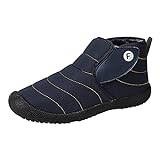 Xmiral Lovers Schuhe Stiefel für Herren Damen Kurze Bootie Outdoor Winter Warme Schuhe Knöchel Schneestiefel (Blau, 37)