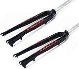 TKTTBD 26/27.5/29Er Aluminiumlegierung Starre Scheibenbremse MTB Gabel 1-1/8'Threadless Straight Tube Ultra Light Fahrrad Vordergabeln, Rennrad Mountainbikes Fahrradzubehör B,27.5