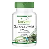 Salbei Kapseln - HOCHDOSIERT - 1425mg Salbei-Extrakt pro Tagesdosis - 2% essentielle Öle - Salvia officinalis - VEGAN - 90 Kap