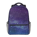 Universum mit Sternen und Galaxie Interstelllar Print Rucksack Druck Laptop Wasserdicht Anti-Diebstahl Casual Rucksack Tasche USB Ladeanschluss Rucksack Unisex