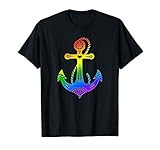 Anker Regenbogen Gay Pride LGBT Symbol Hoffnung Glaube Liebe T-S