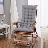 sitzkissen gartenstuhl Coussins De Chaises Longues Chaise De Transat Portable Chaise Inclinée Portable Coussin De Haut En Arrière Pour La Plage De Vacances En Plein Air Intérieur (sans(Color:Grau)