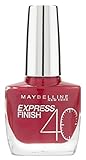 Maybelline New York Make-Up Nailpolish Express Finish Nagellack Cherry/Ultra schnelltrocknender Farblack in sattem Kirschrot, 1 x 10