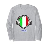 Italienisches Herz Flagge Italien Fußball Team Fan Trikot Lang