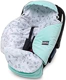 Bellochi Universal Baby Einschlagdecke für Babyschale und Autositz Kinderwagendecke Fußsäck aus Baumwolle und Samt z.B. passend für Maxi-Cosi, Römer, Cybex - Grü