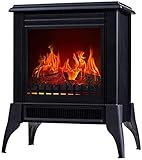 Elektrisch Einstellbarer Thermostatischer Flammeneffekt Mit Panoramafenster Für Wohnzimmer Schlafzimmer Schwarz 377X299X455,5 M